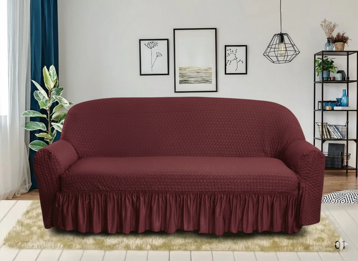 Butterfly Sofa Cover Maroon