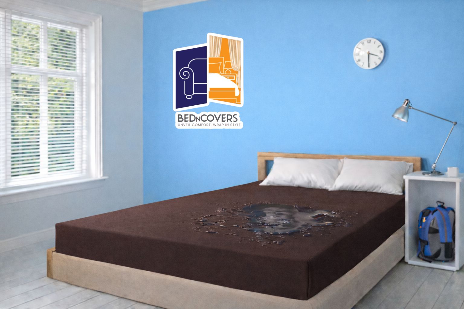 Waterproof Mattress Cover - Brown