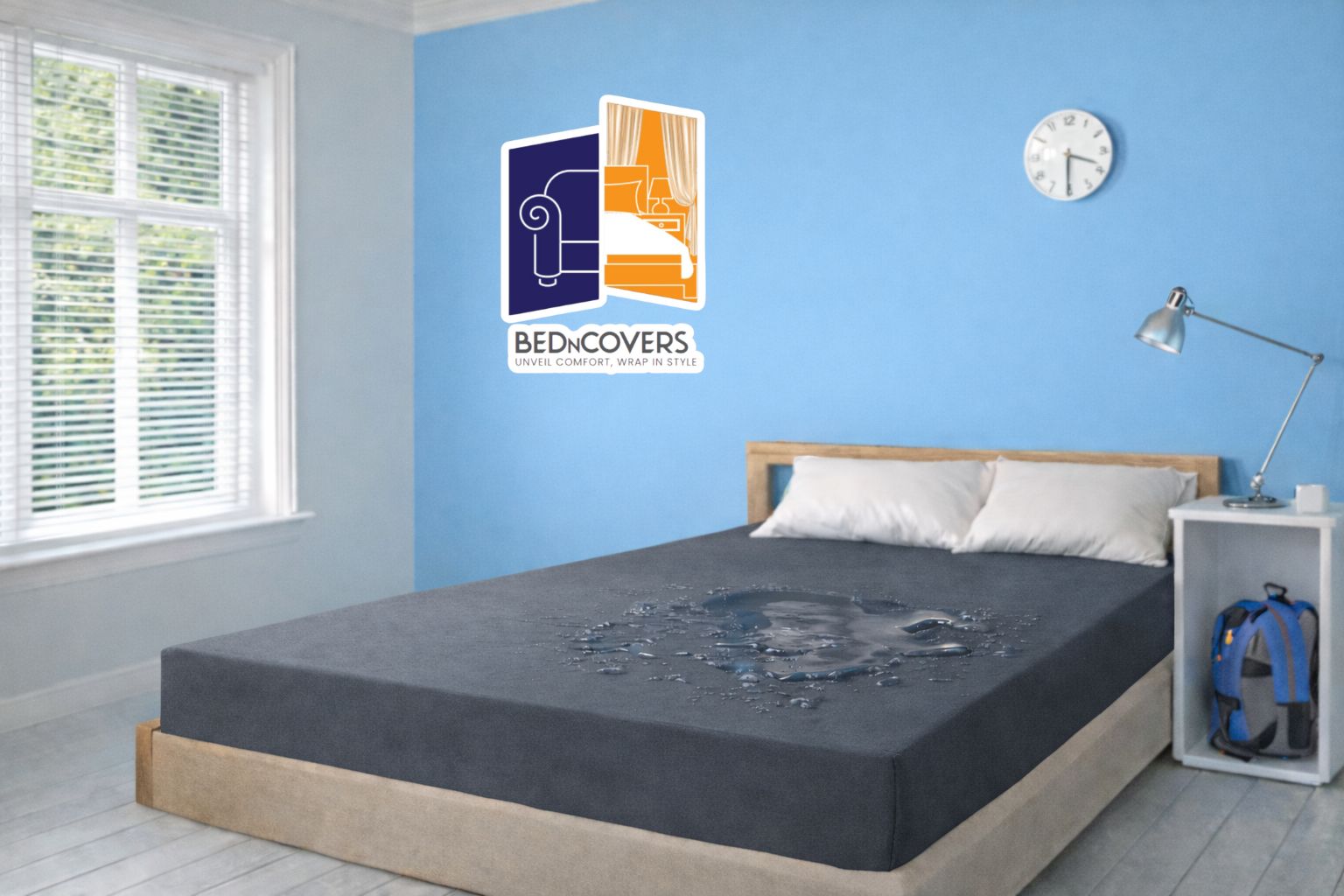 WATERPROOF MATTRESS COVER-GREY