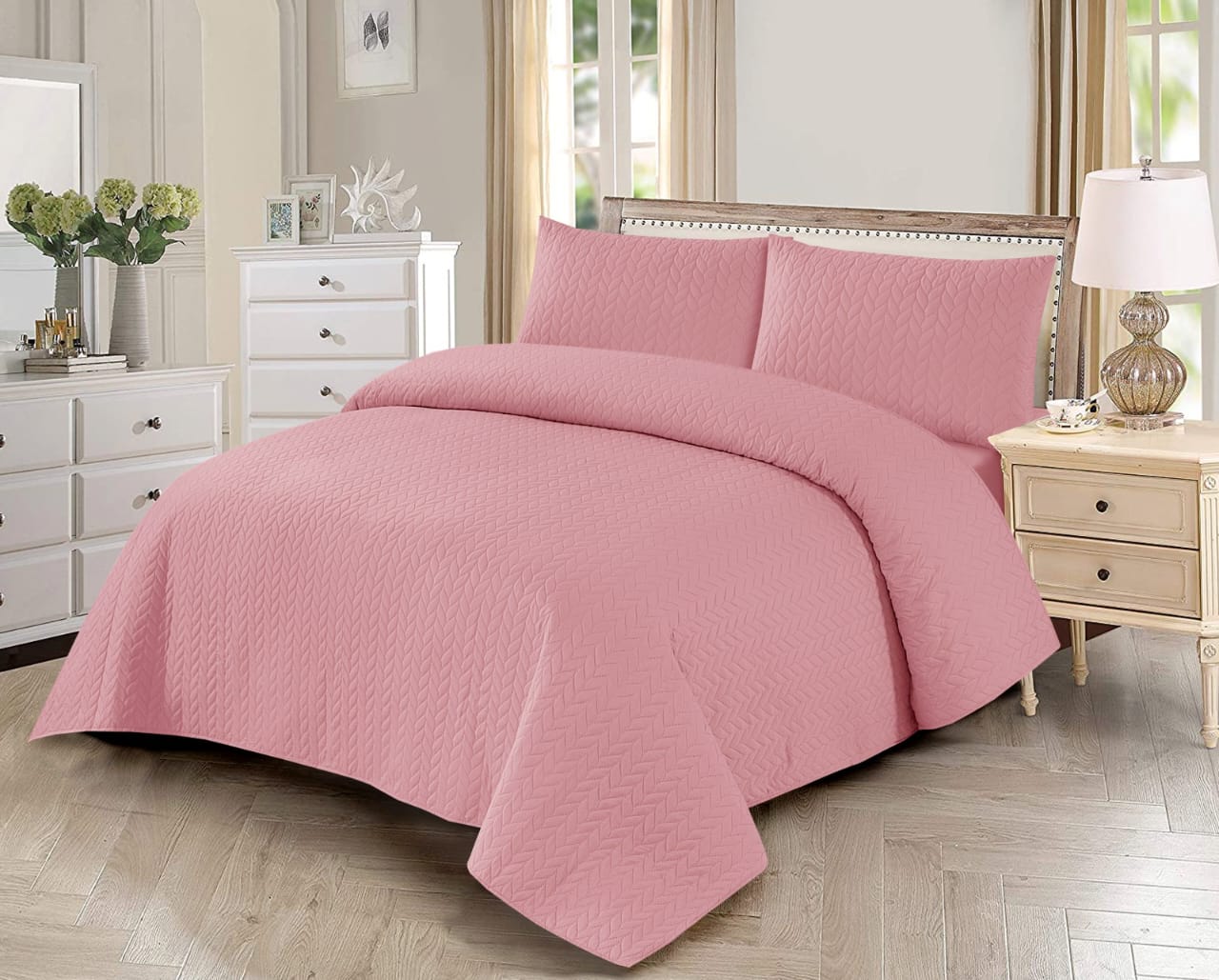 PLAIN BED SPREAD 3PC'S