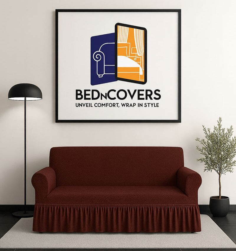 Turkish style Mesh Sofa Cover - Maroon