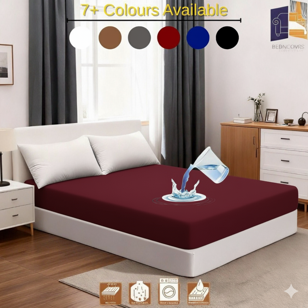 Waterproof Mattress Cover - Maroon
