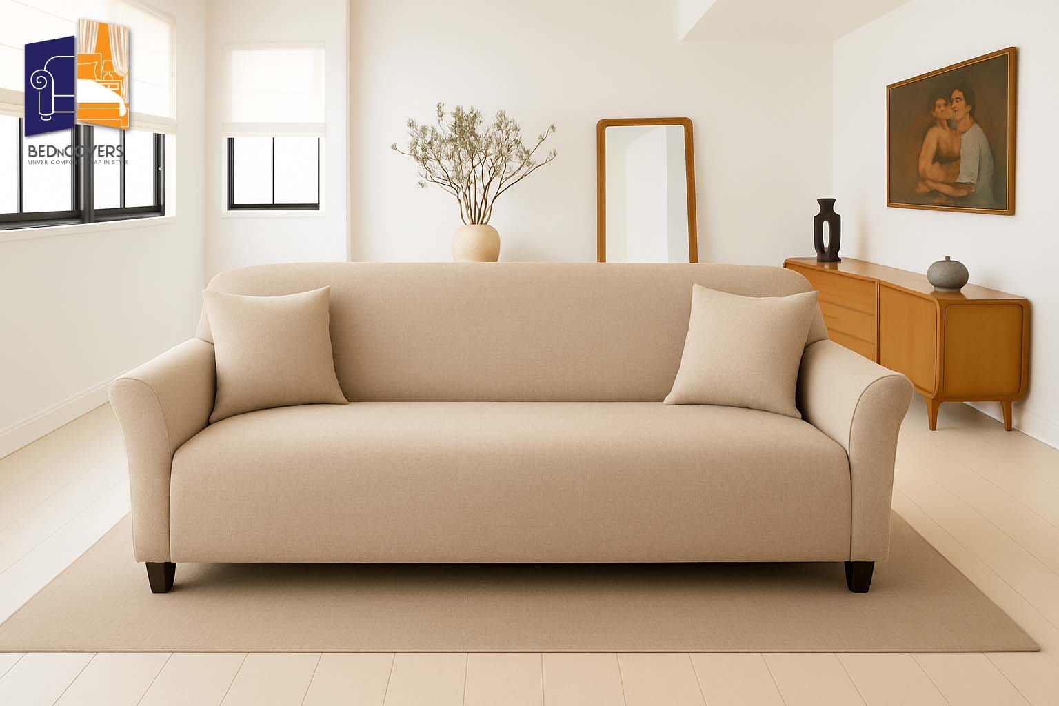 Jersey Sofa Covers - Beige