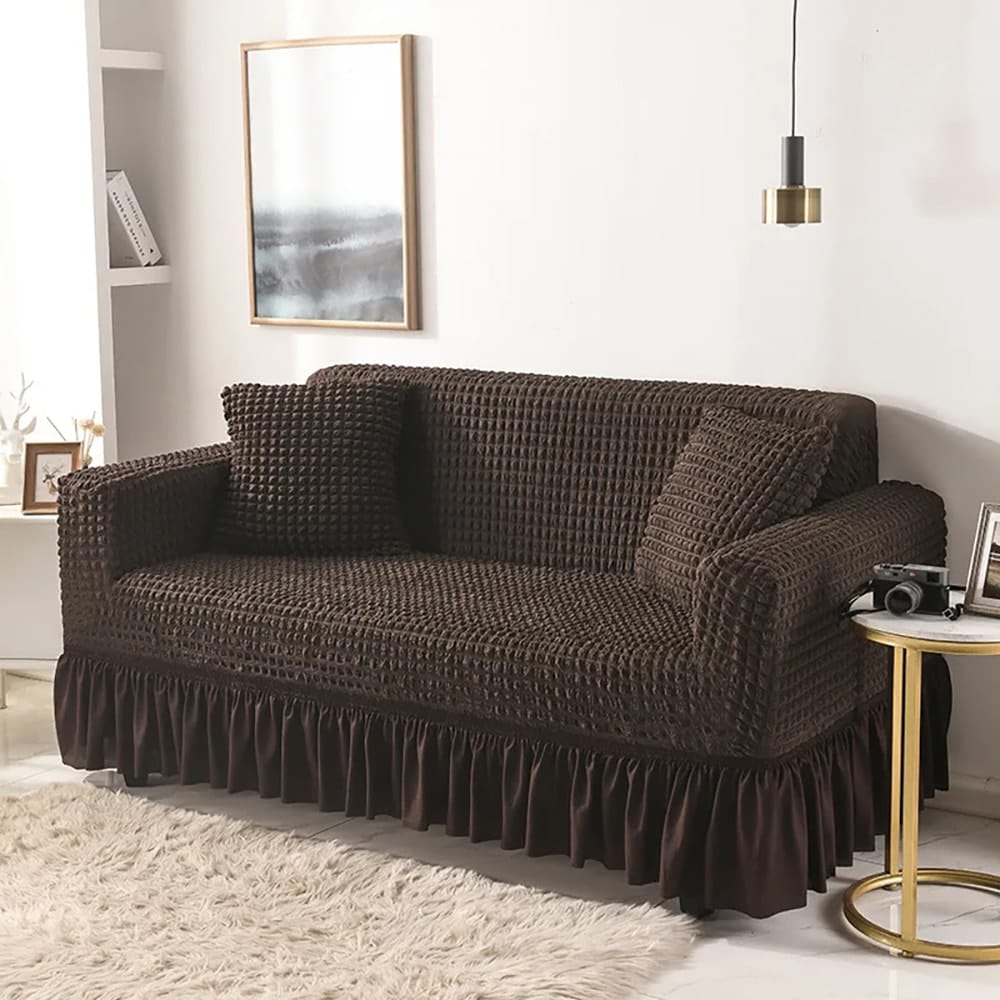 Bubble Style Sofa Cover- Brown