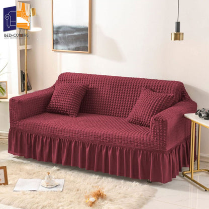 Bubble Style Sofa Cover - Maroon