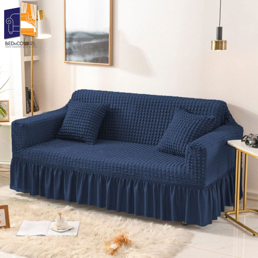 Bubble Style Sofa Cover - Navy Blue