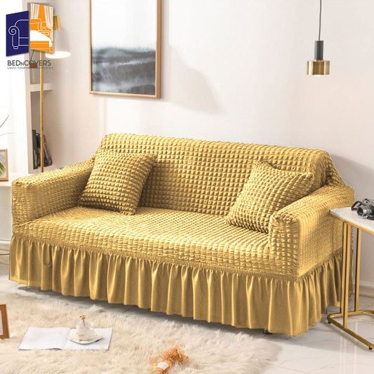 Bubble Style Sofa Cover - Golden