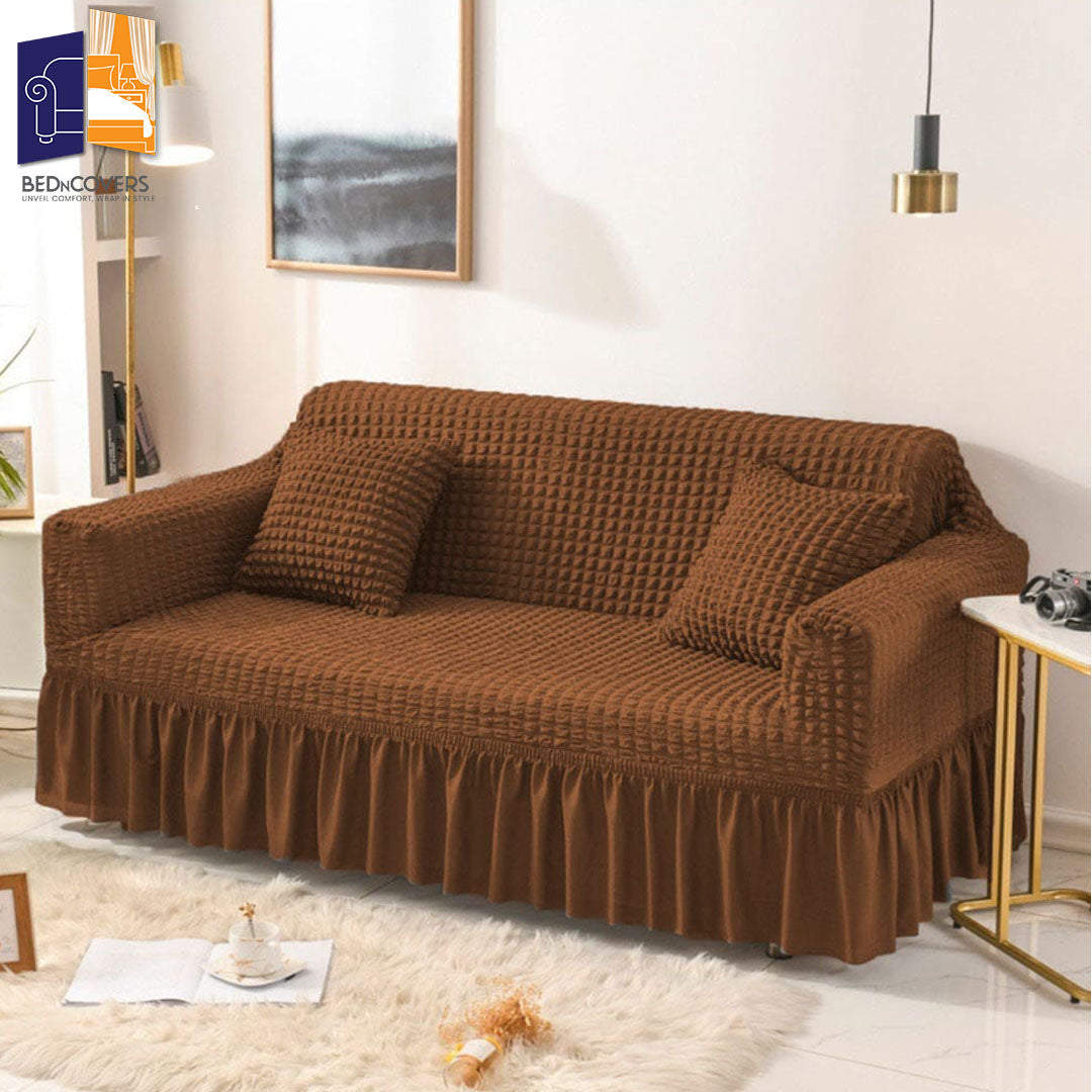 Bubble Style Sofa Cover - Brown