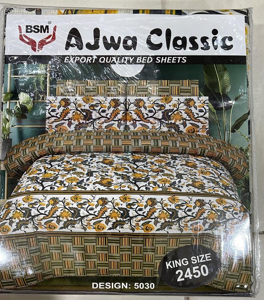 Ajwa Colletion Printed Bed Sheet Sets