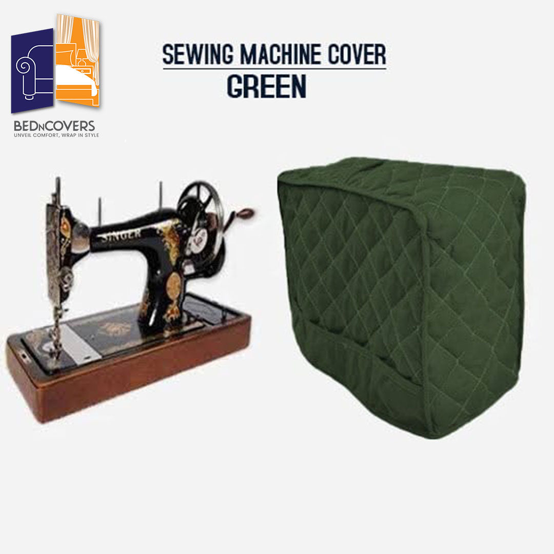 Dust Proof Sewing Machine Quilted Cover - Green