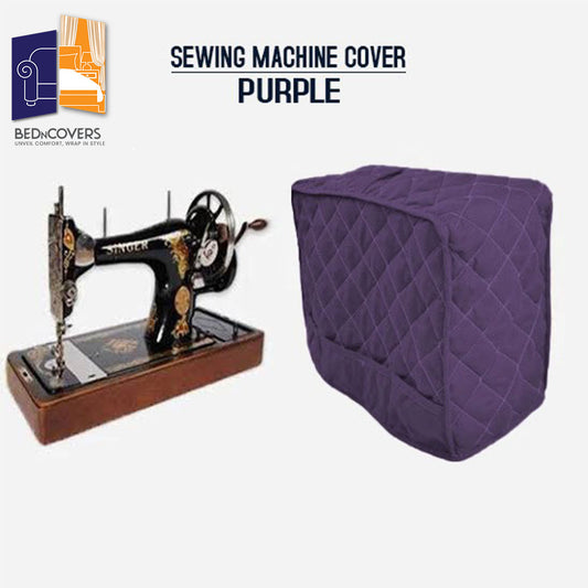 Dust Proof Sewing Machine Quilted Cover - Purple