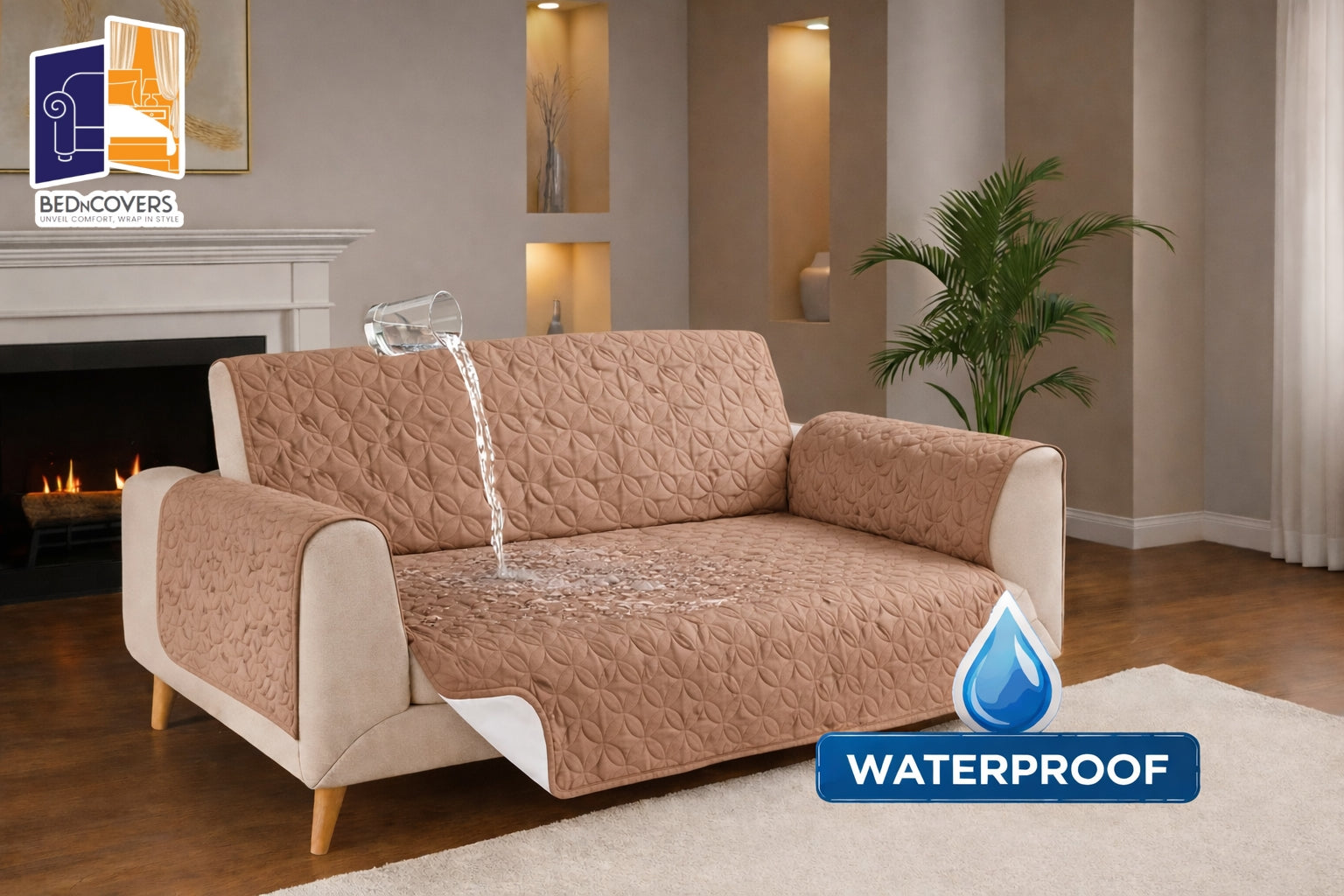 Water proof Quilted Protectors Sofa Covers - Mouse