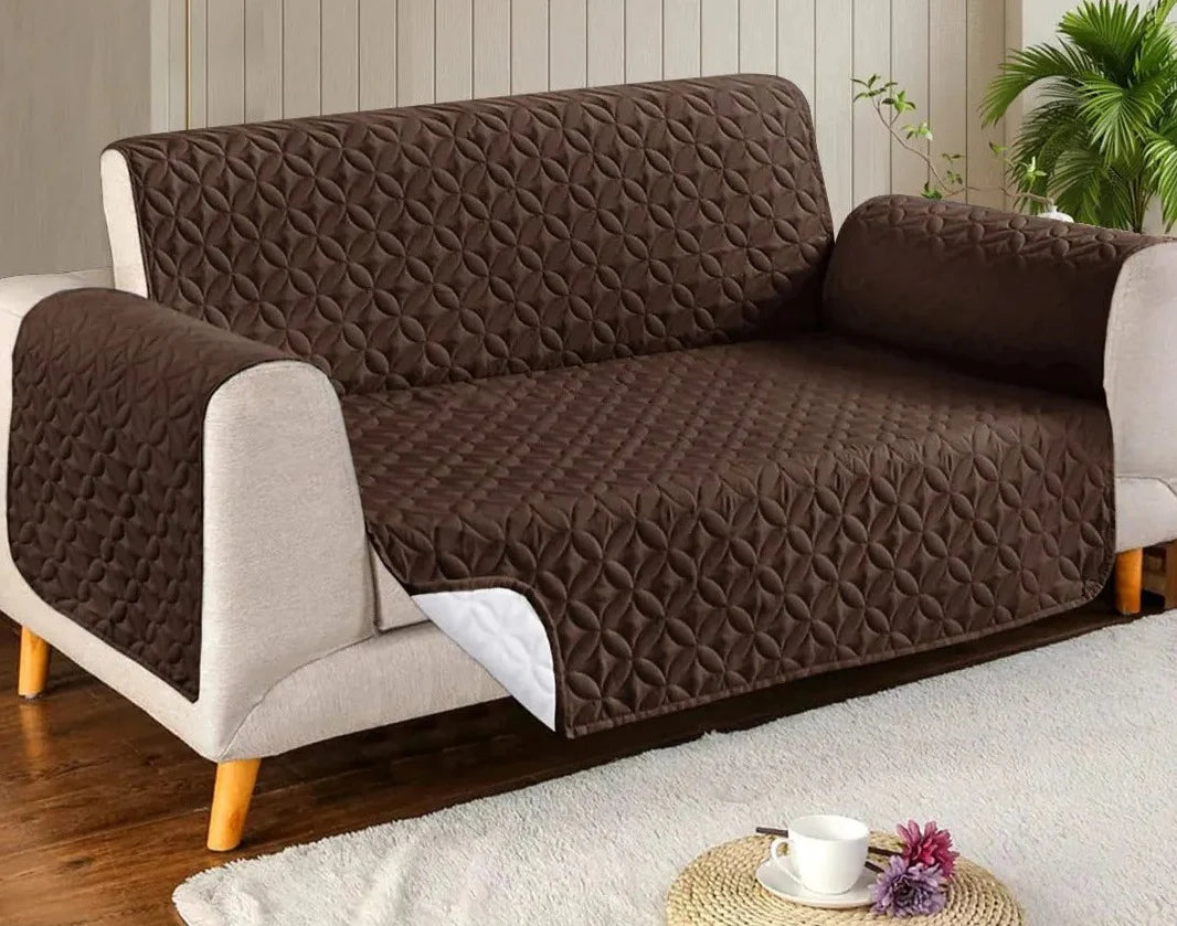 Quilted Protectors Sofa Covers - Brown