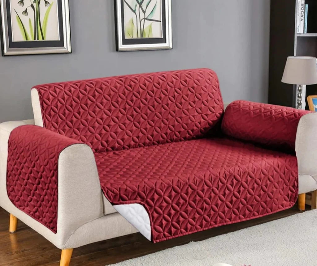 Quilted Protectors Sofa Covers - Maroon
