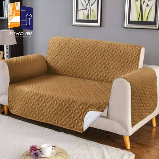 Quilted Protectors Sofa Covers - Camel