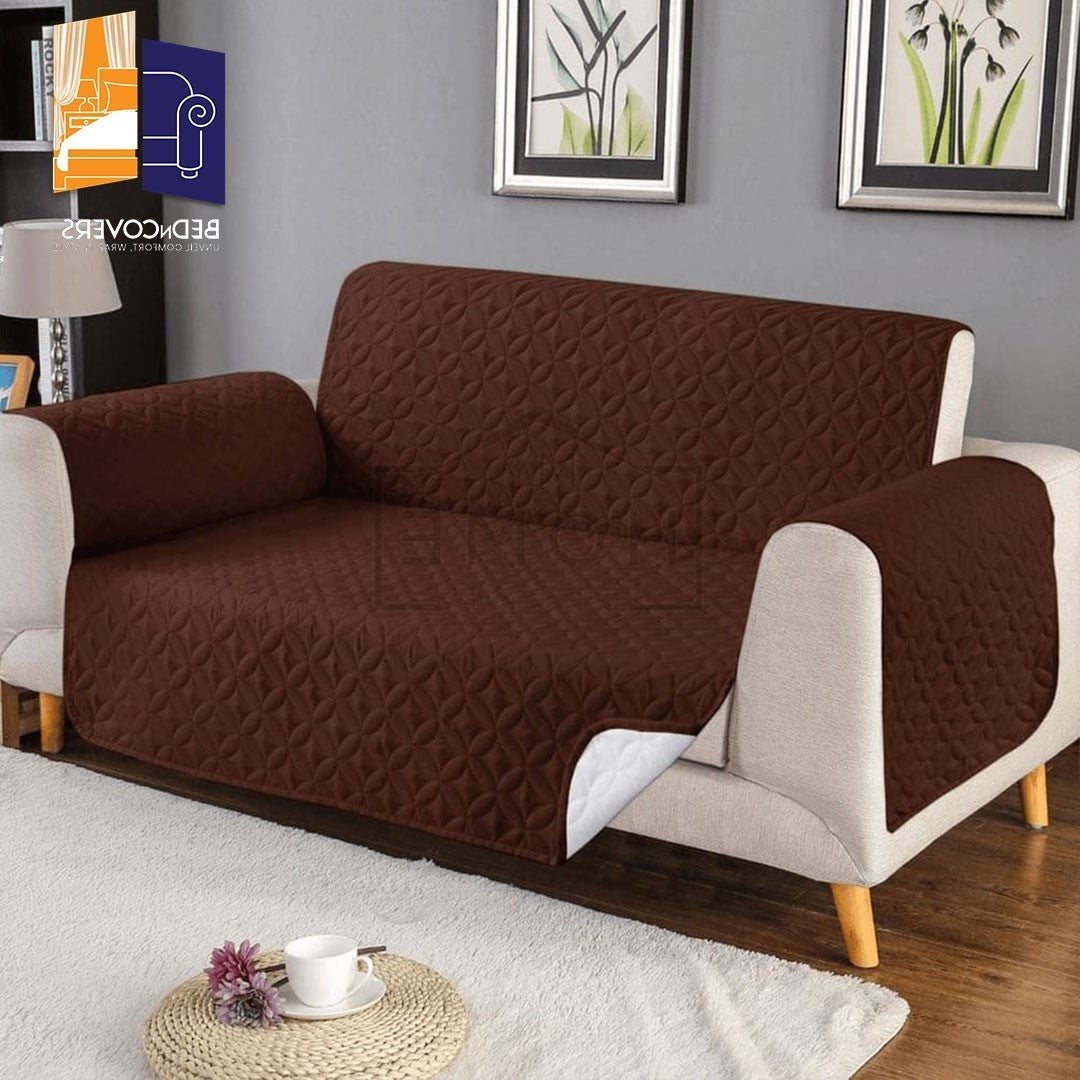 Quilted Protectors Sofa Covers - Brown