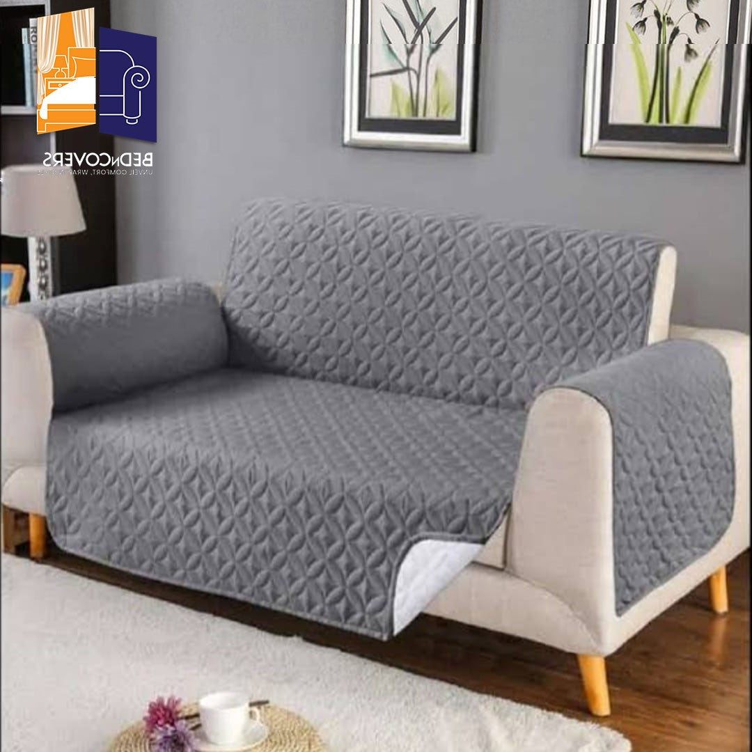 Quilted Protectors Sofa Covers - Grey