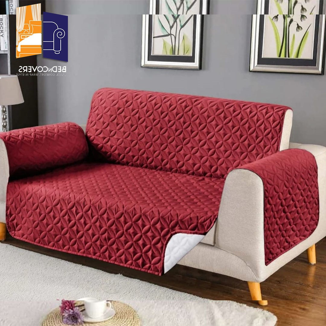 Quilted Protectors Sofa Covers - Maroon