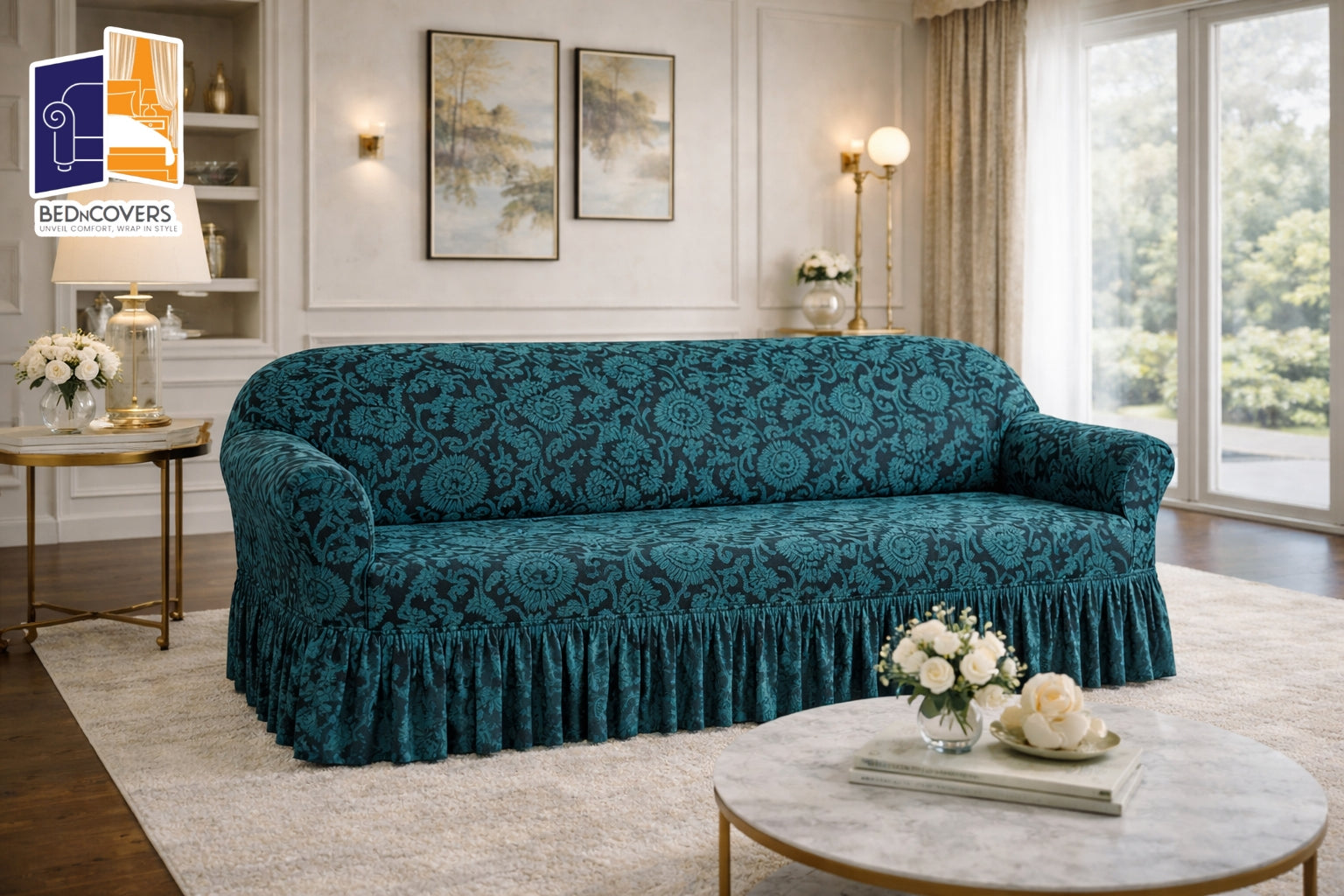 Palachi Style Sofa Cover-Zink