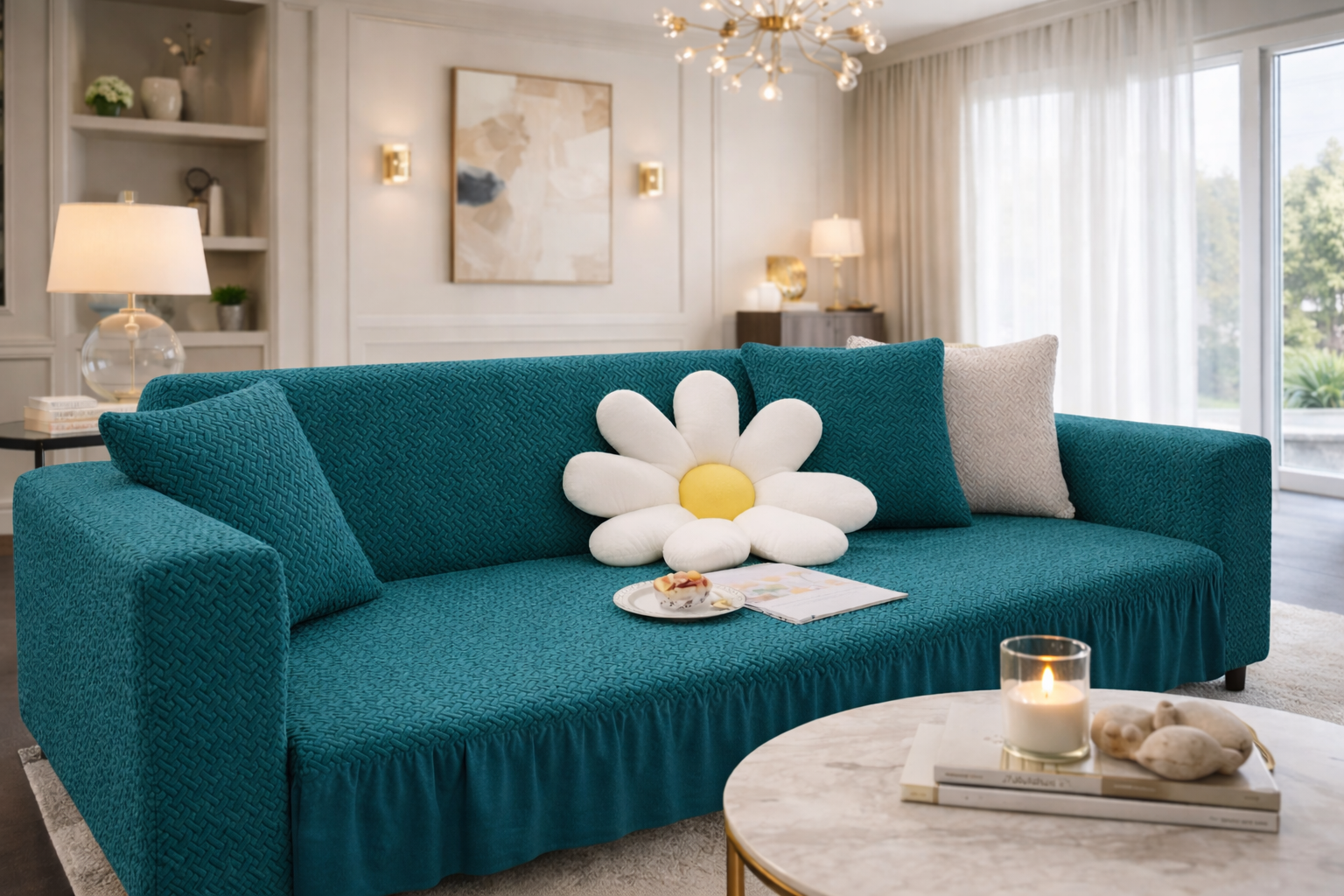 Stripe Tile Sofa Cover-zink