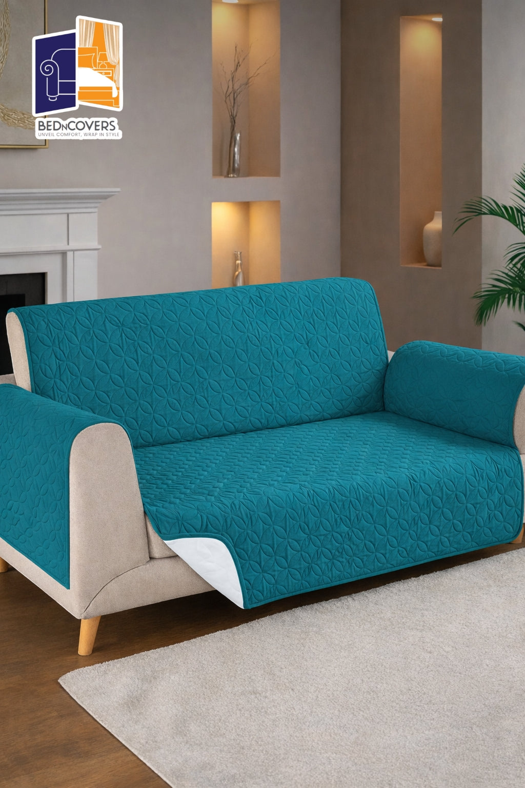 Quilted Protectors Sofa Covers -zinc